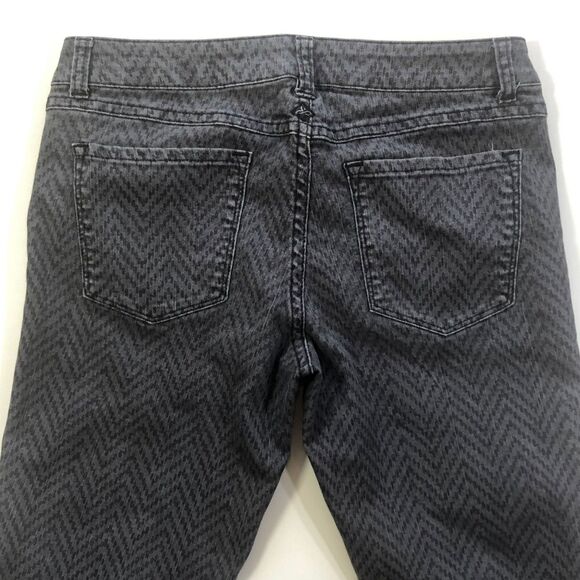 PrAna Gray Chevron Stretch Skinny Low-Rise Jeans 31" Inseam Sz 4 - Picture 6 of 9